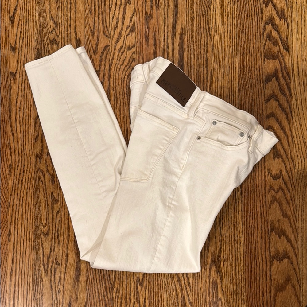 J. Crew White Skinny Jeans Light Wash